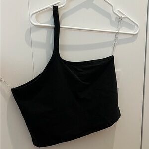 Beyond Yoga Black One-Shoulder Workout Top